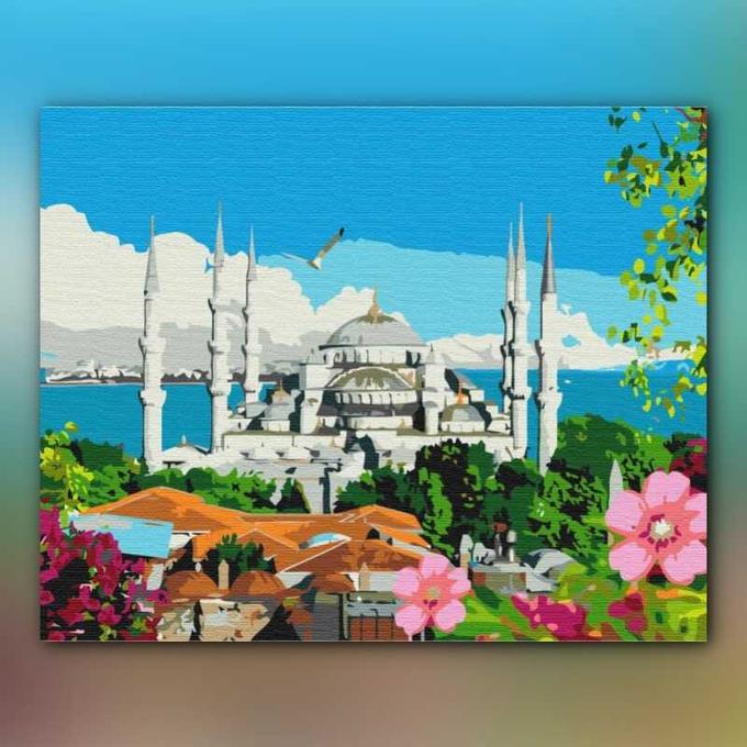 أدوات رسم لوحة الجامع الأزرق