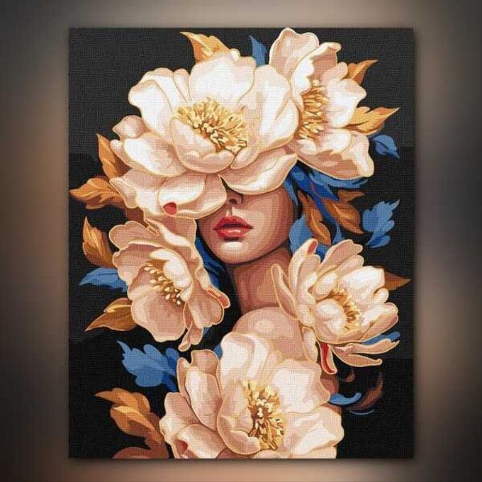 أدوات رسم لوحة جمال الأزهار