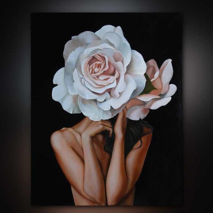 أدوات رسم لوحة زهرة اللوتس