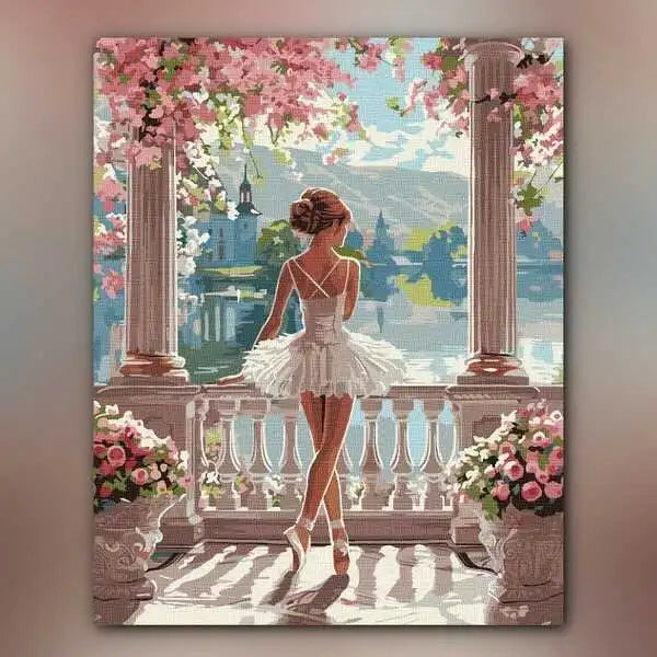 أدوات رسم لوحة فتاة الباليه