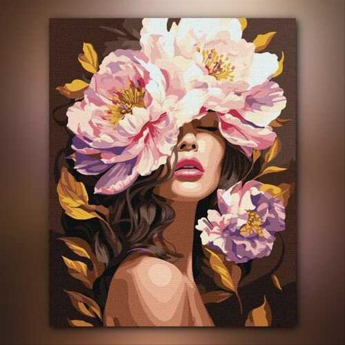 أدوات رسم لوحة الحجاب المزهر