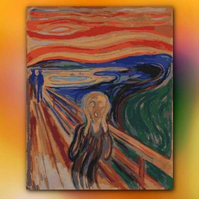 أدوات رسم لوحة الصرخة