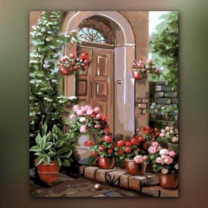 أدوات رسم لوحة مدخل الورود