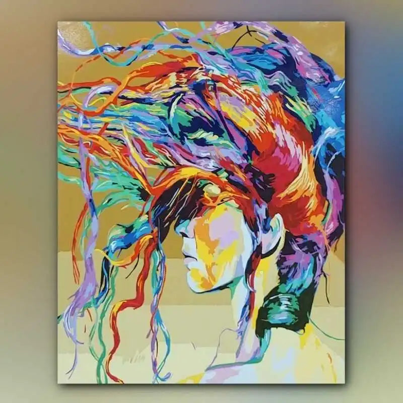 أدوات رسم لوحة ألوان الشَّعْر