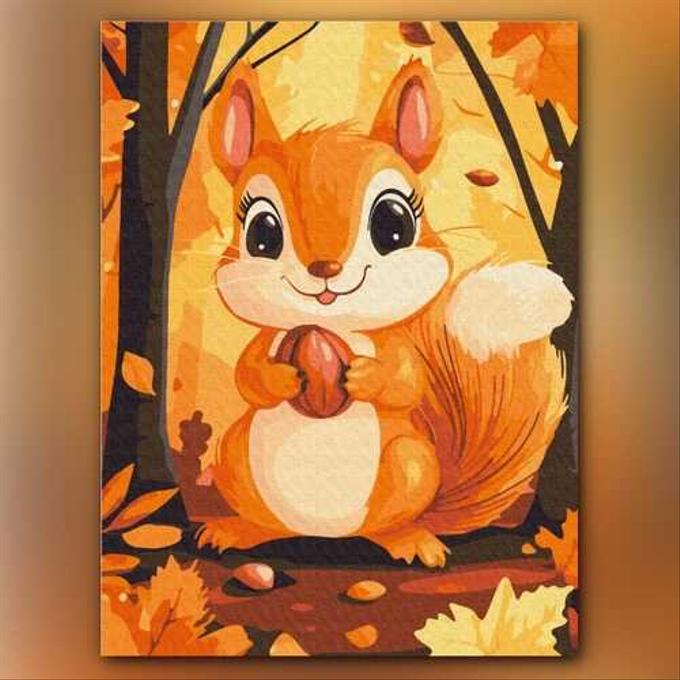 أدوات رسم لوحة السنجاب الصغير