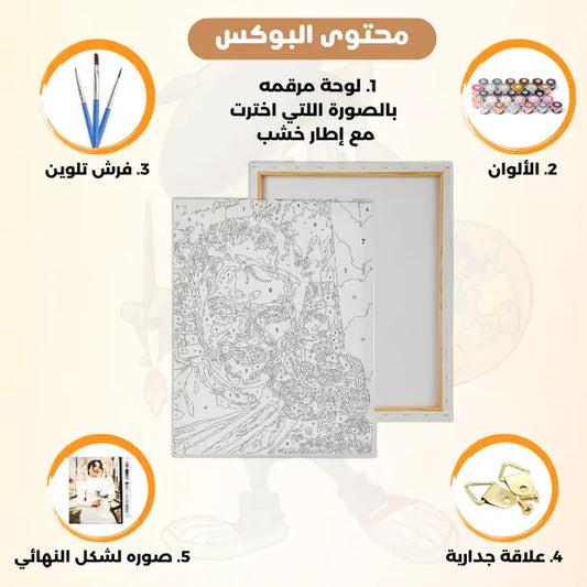 تصميم لوحة تلوين بصورة من اختيارك