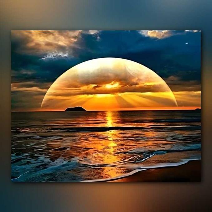 أدوات رسم لوحة الغروب