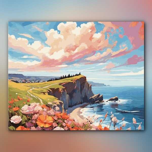 أدوات رسم لوحة زهرة الساحل