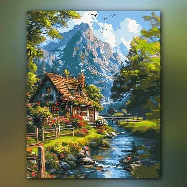 أدوات رسم لوحة جنة الوادي