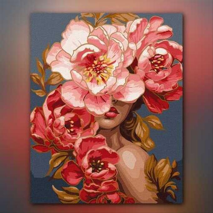 أدوات رسم لوحة رومانسية الزهور