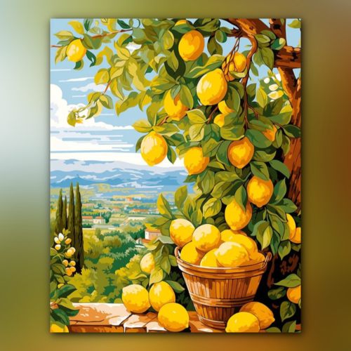 أدوات رسم لوحة سحر الريف