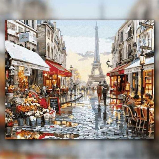 أدوات رسم لوحة مساء باريس