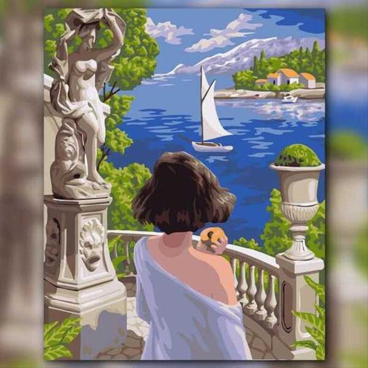 أدوات رسم لوحة إطلالة القصر