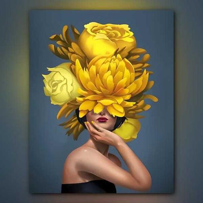 أدوات رسم لوحة زهرة الاكاسيا