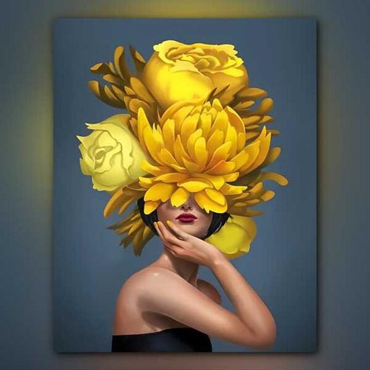 أدوات رسم لوحة زهرة الاكاسيا