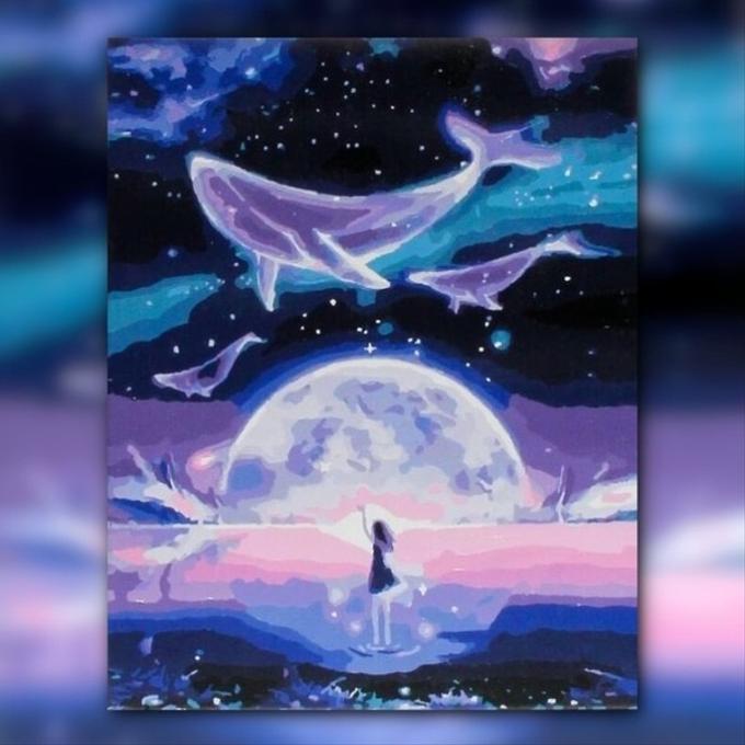 أدوات رسم لوحة أميرة القمر