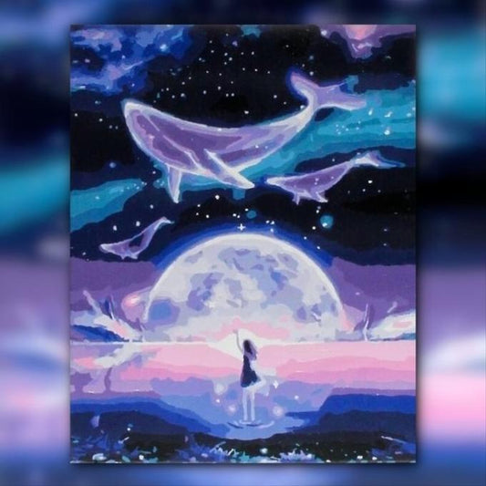 أدوات رسم لوحة أميرة القمر