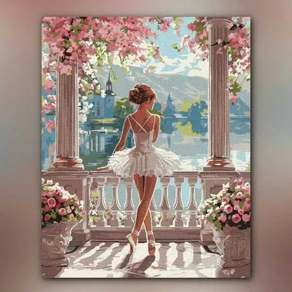 أدوات رسم لوحة فتاة الباليه