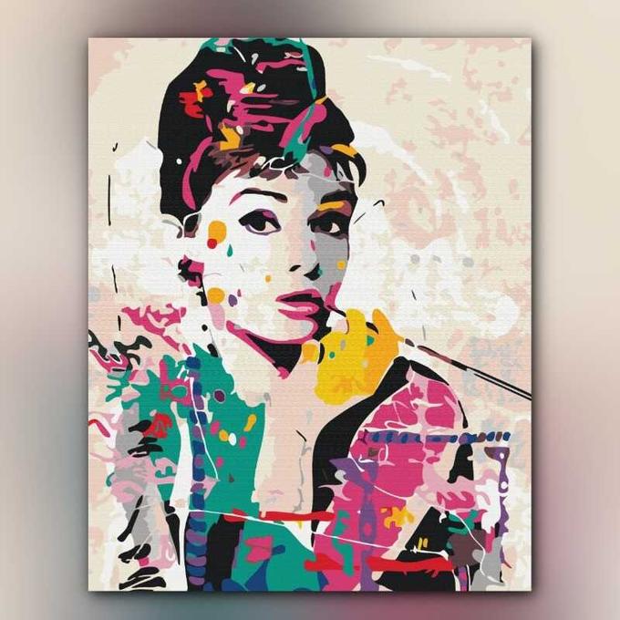 أدوات رسم لوحة أودري هيبورن