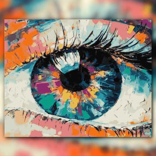 أدوات رسم لوحة ألوان العين
