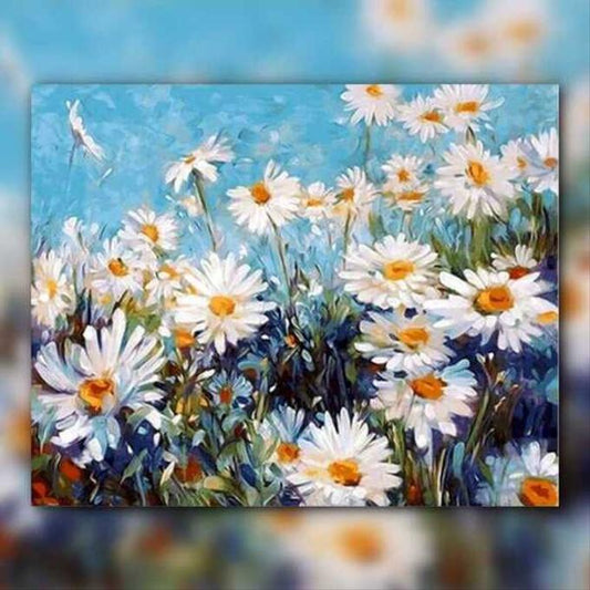 أدوات رسم لوحة زهور الربيع