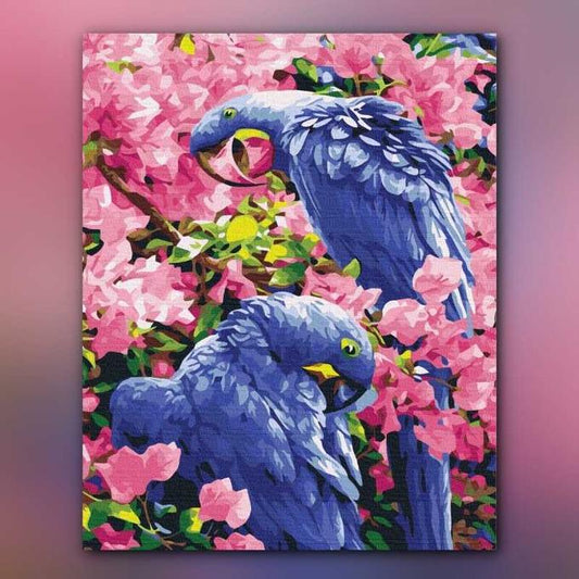أدوات رسم لوحة ببغاء المكاو