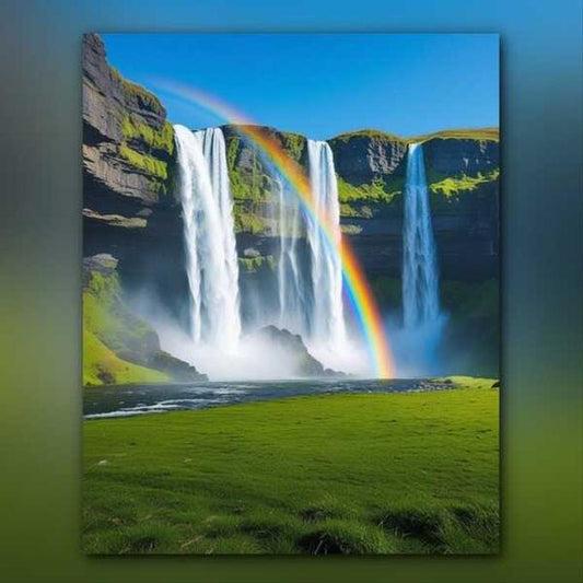 أدوات رسم لوحة شلال المطر