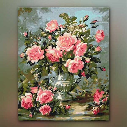 أدوات رسم لوحة زهور الروز