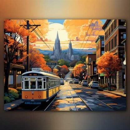 أدوات رسم لوحة قطار لشبونة