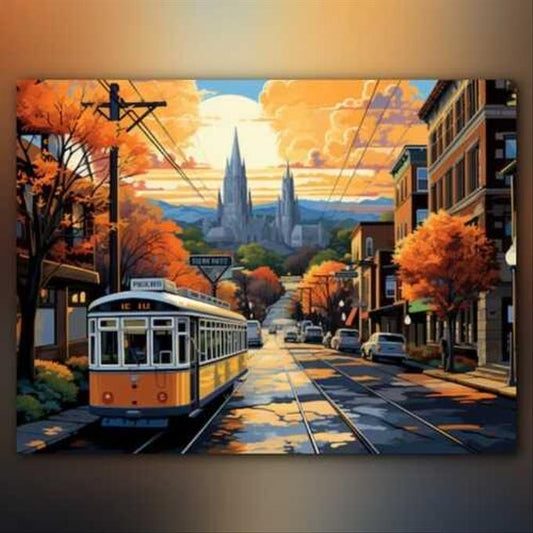 أدوات رسم لوحة قطار لشبونة