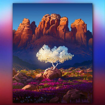 أدوات رسم لوحة شجرة السلام