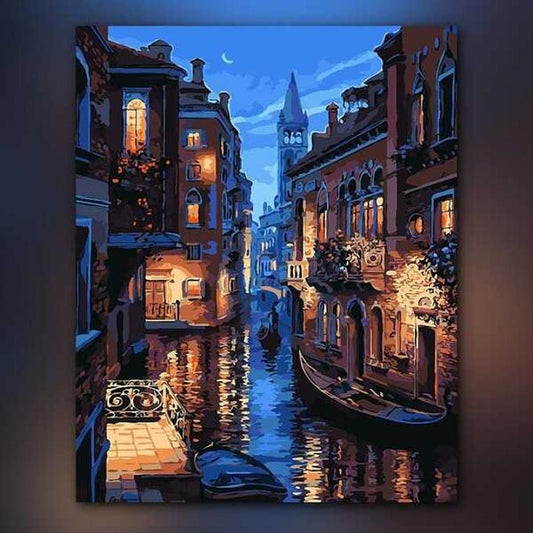 أدوات رسم لوحة مساء في البندقية