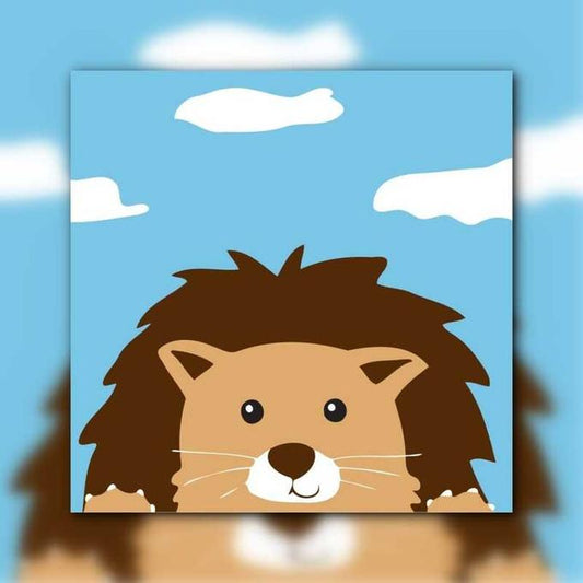 أدوات رسم لوحة الأسد الصغير