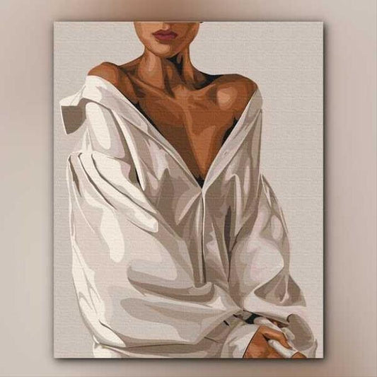 أدوات رسم لوحة اناقة فتاة