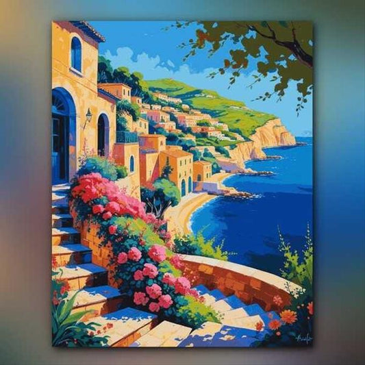 أدوات رسم لوحة شاطئ الأمل