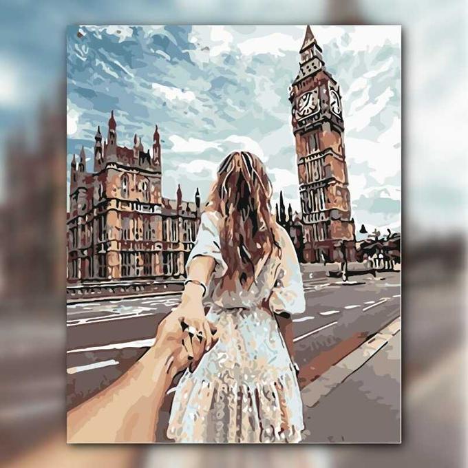 أدوات رسم لوحة هيا بنا إلى لندن
