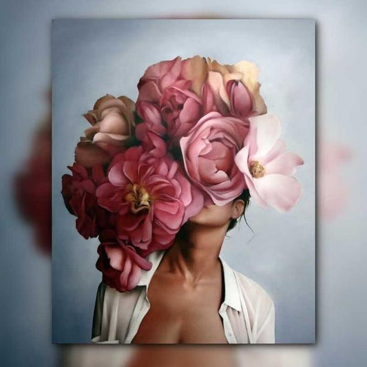 أدوات رسم لوحة الربيع الوردي