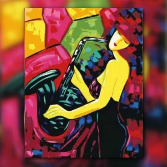 أدوات رسم لوحة الساكسفون الملون