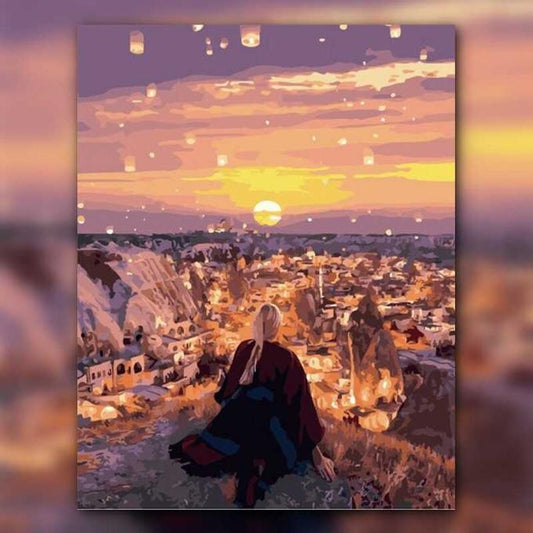 أدوات رسم لوحة حلم كبادوكيا