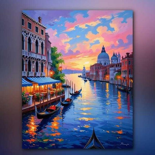 أدوات رسم لوحة غروب البندقية