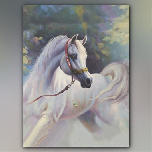 أدوات رسم لوحة الخيل العربي الأصيل
