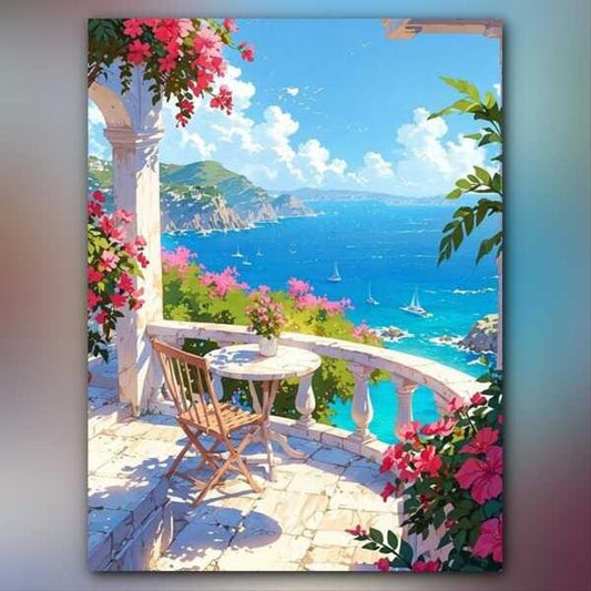 أدوات رسم لوحة روقان على المطلّ