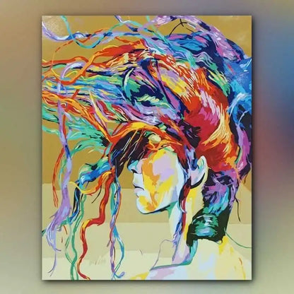 أدوات رسم لوحة ألوان الشَّعْر