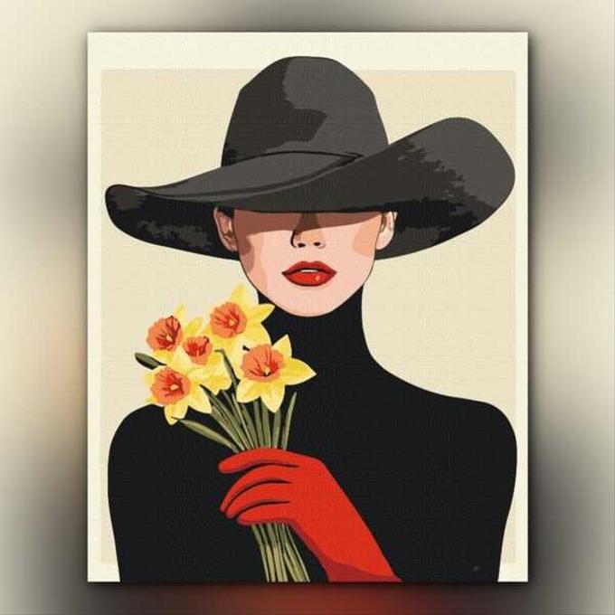 أدوات رسم لوحة وردة وذوق