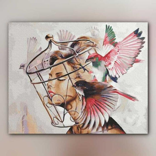 أدوات رسم لوحة الرغبة في الحرية