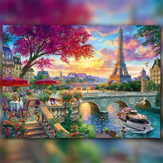 أدوات رسم لوحة ضفاف نهر باريس