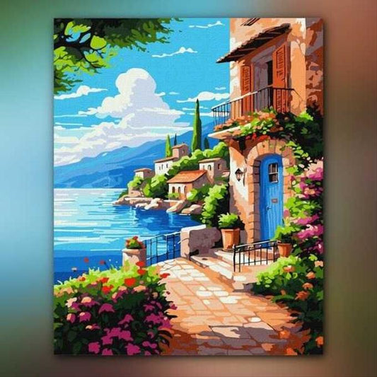 أدوات رسم لوحة هدوء الأمواج