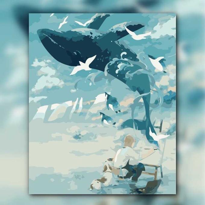 أدوات رسم لوحة الحلم الأزرق