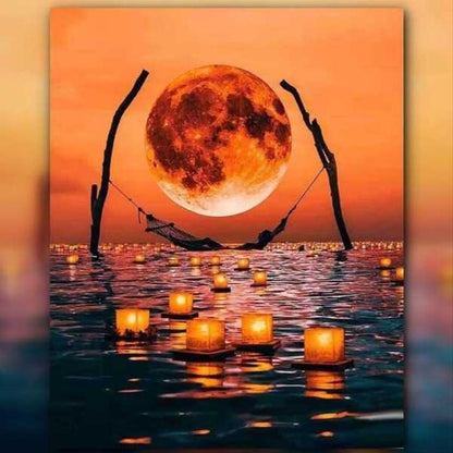 أدوات رسم لوحة قناديل القمر