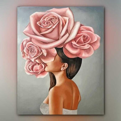 أدوات رسم لوحة أناقة الزهور